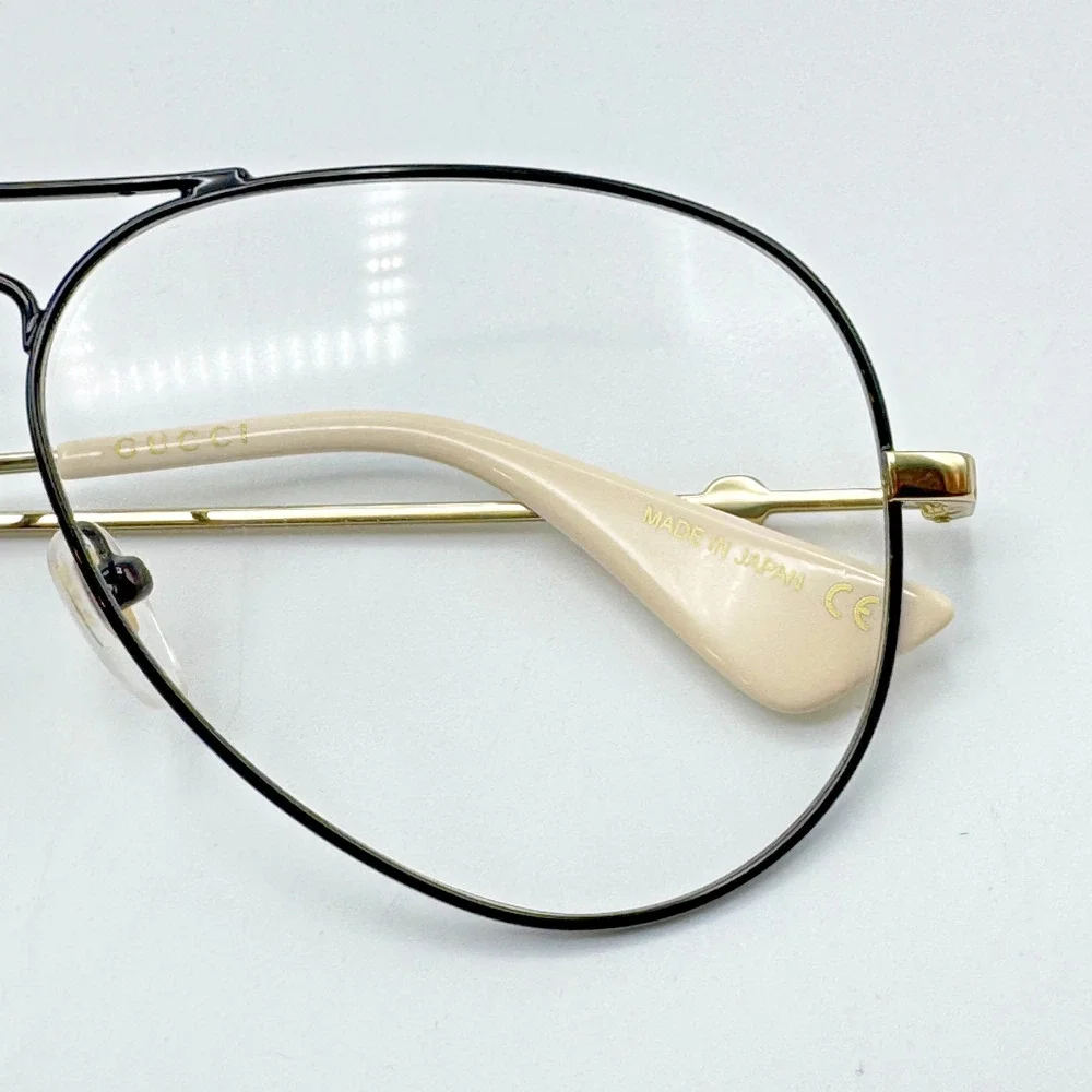 Gucci Eyeglasses Frame GG05150 001 Black Aviator 58-14-145 New Authentic